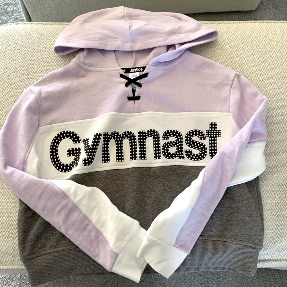 Justice Gymnast Crop Hoodie